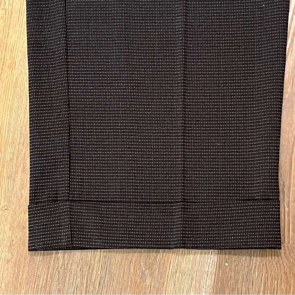 Vtg AVENUE Size 22 Polka Dot Black Stretch Cuffed Dress Pants‎ Career Wide Leg